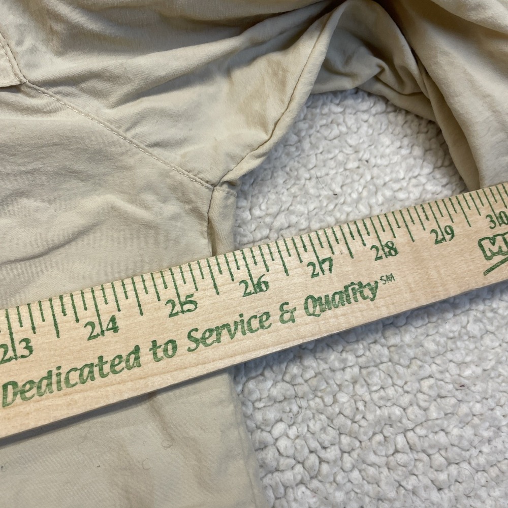 Sportif Fishing Shirt Mens XL Tan Long Sleeve Nylon Ventilated Utility Outdoor - Picture 4 of 10